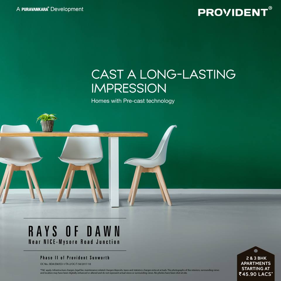 Presenting Provident Rays Of Dawn with pre-cast technology in Bangalore